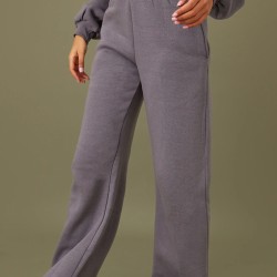 Tall Steel Blue High Waist Wide Leg Sweatpant